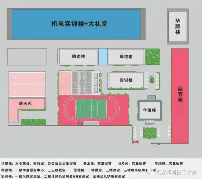 九江市华科技工学校平面图